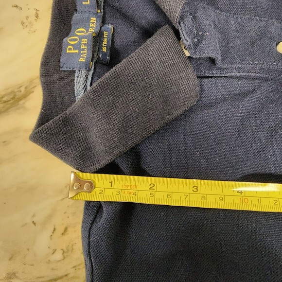 Ralph Lauren Polo Shirt Mens Black L Solid Red Logo - Picture 9 of 10